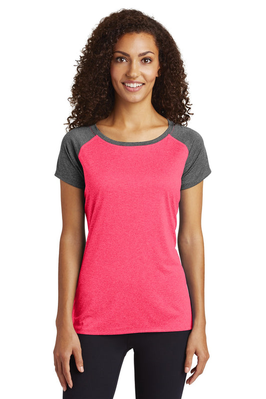 Sport-Tek® Women's Heather-On-Heather Contender  Scoop Neck Tee