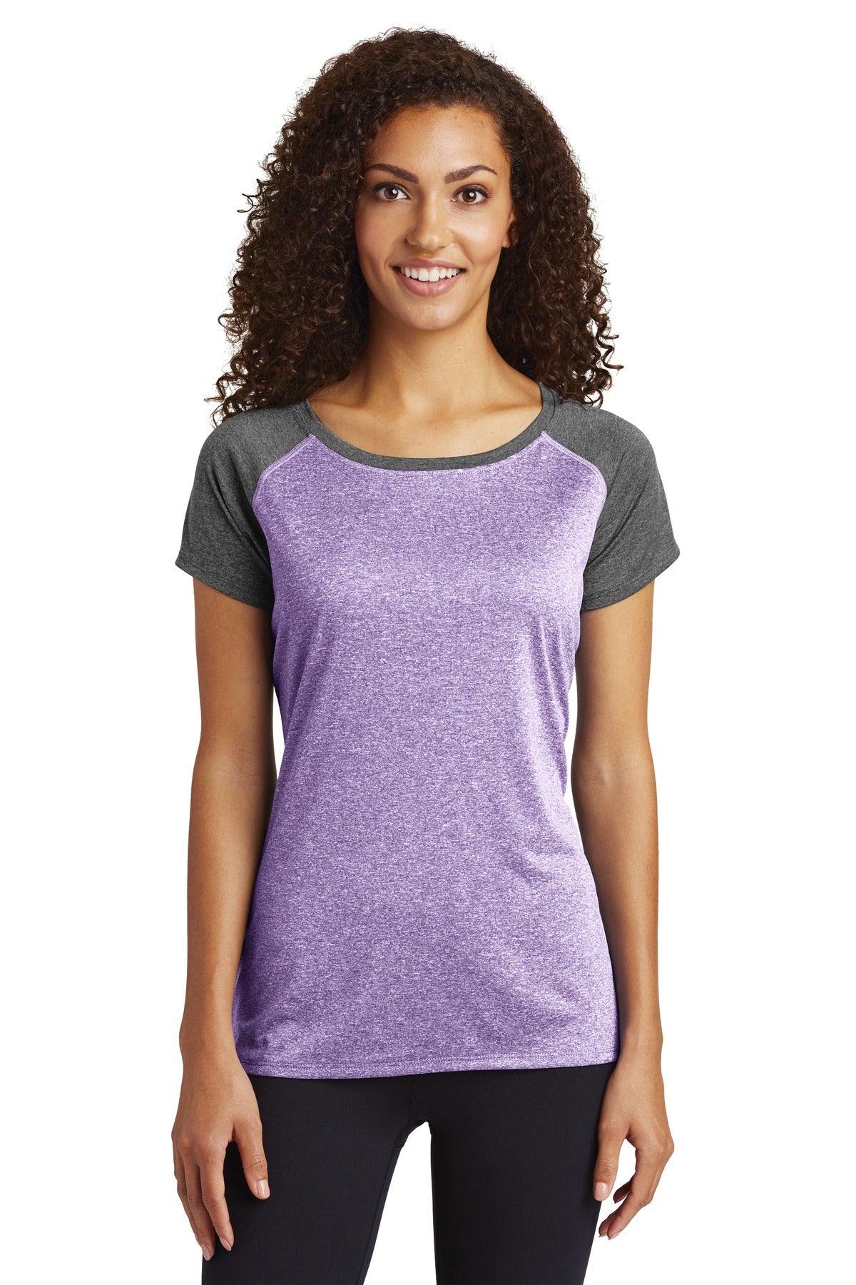 Sport-Tek® Women's Heather-On-Heather Contender Scoop Neck Tee