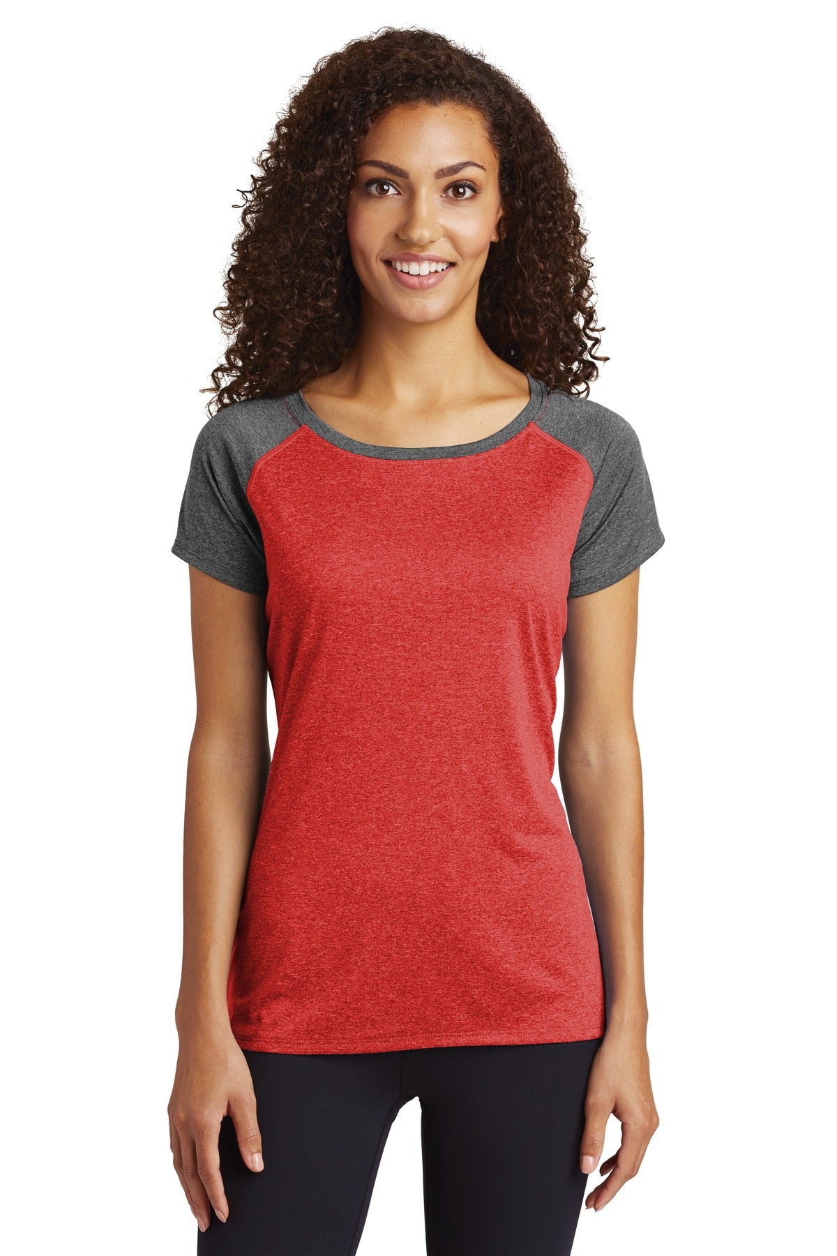 Sport-Tek® Women's Heather-On-Heather Contender Scoop Neck Tee