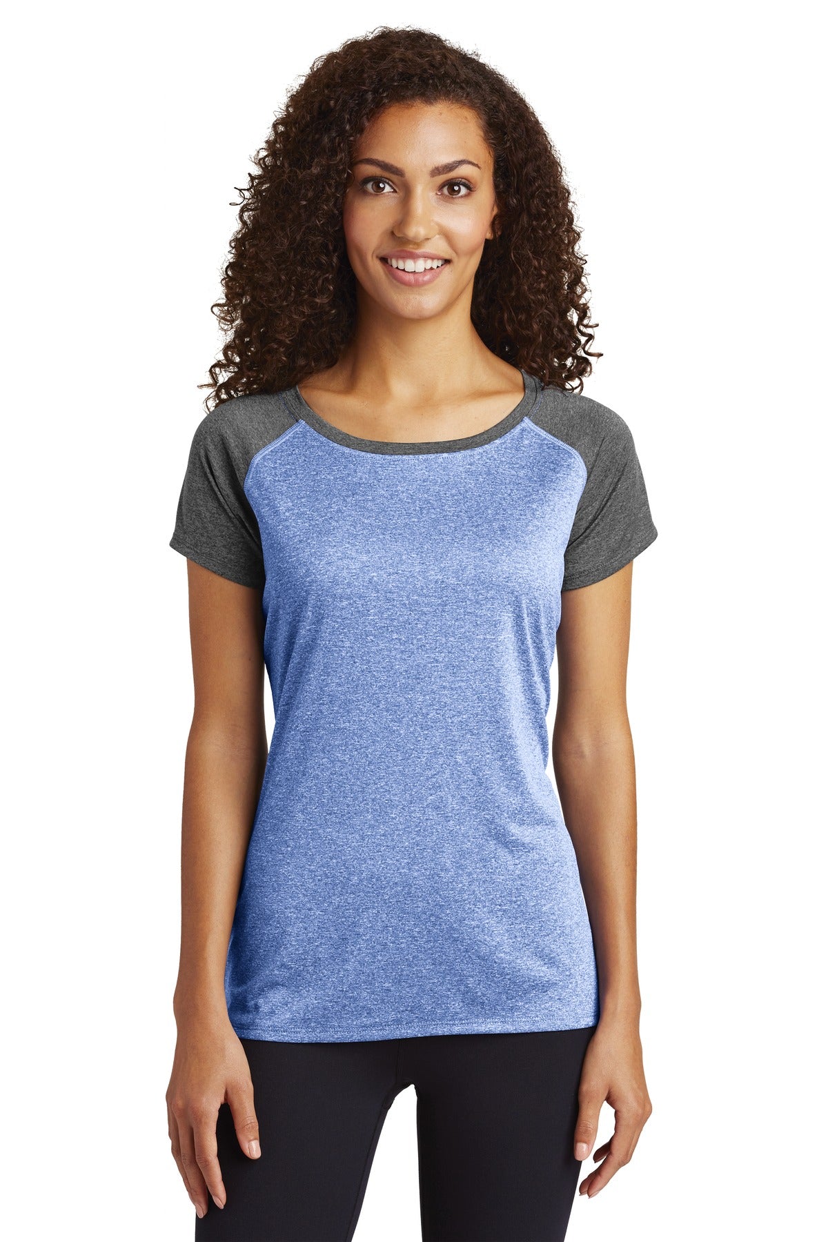 Sport-Tek® Women's Heather-On-Heather Contender Scoop Neck Tee