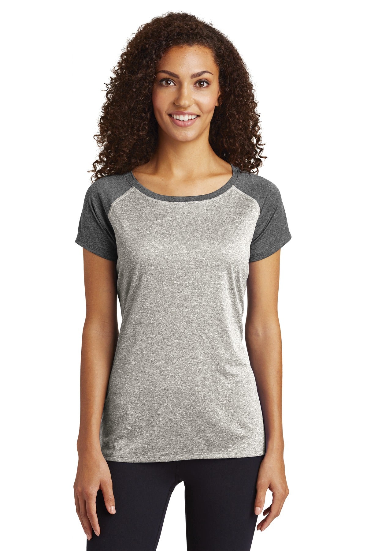 Sport-Tek® Women's Heather-On-Heather Contender Scoop Neck Tee