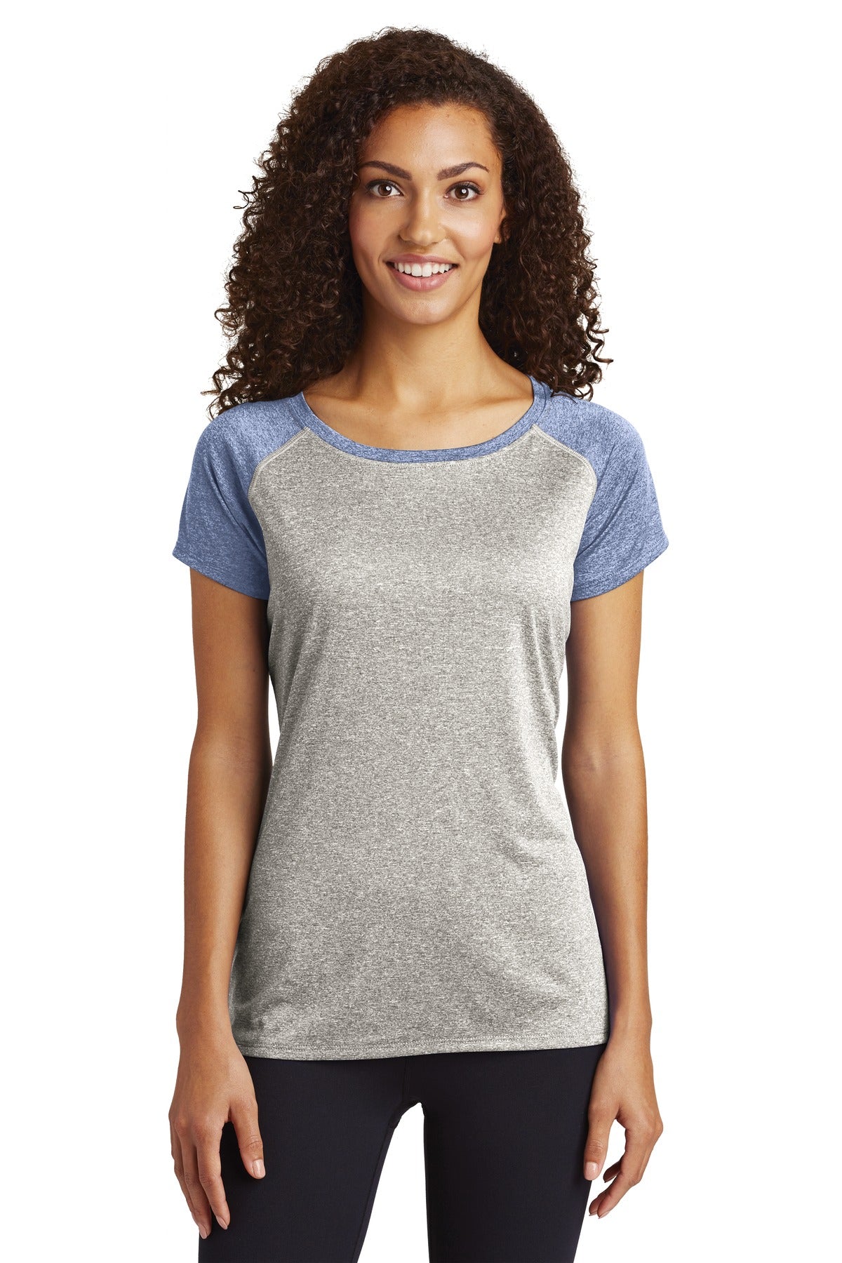 Sport-Tek® Women's Heather-On-Heather Contender Scoop Neck Tee