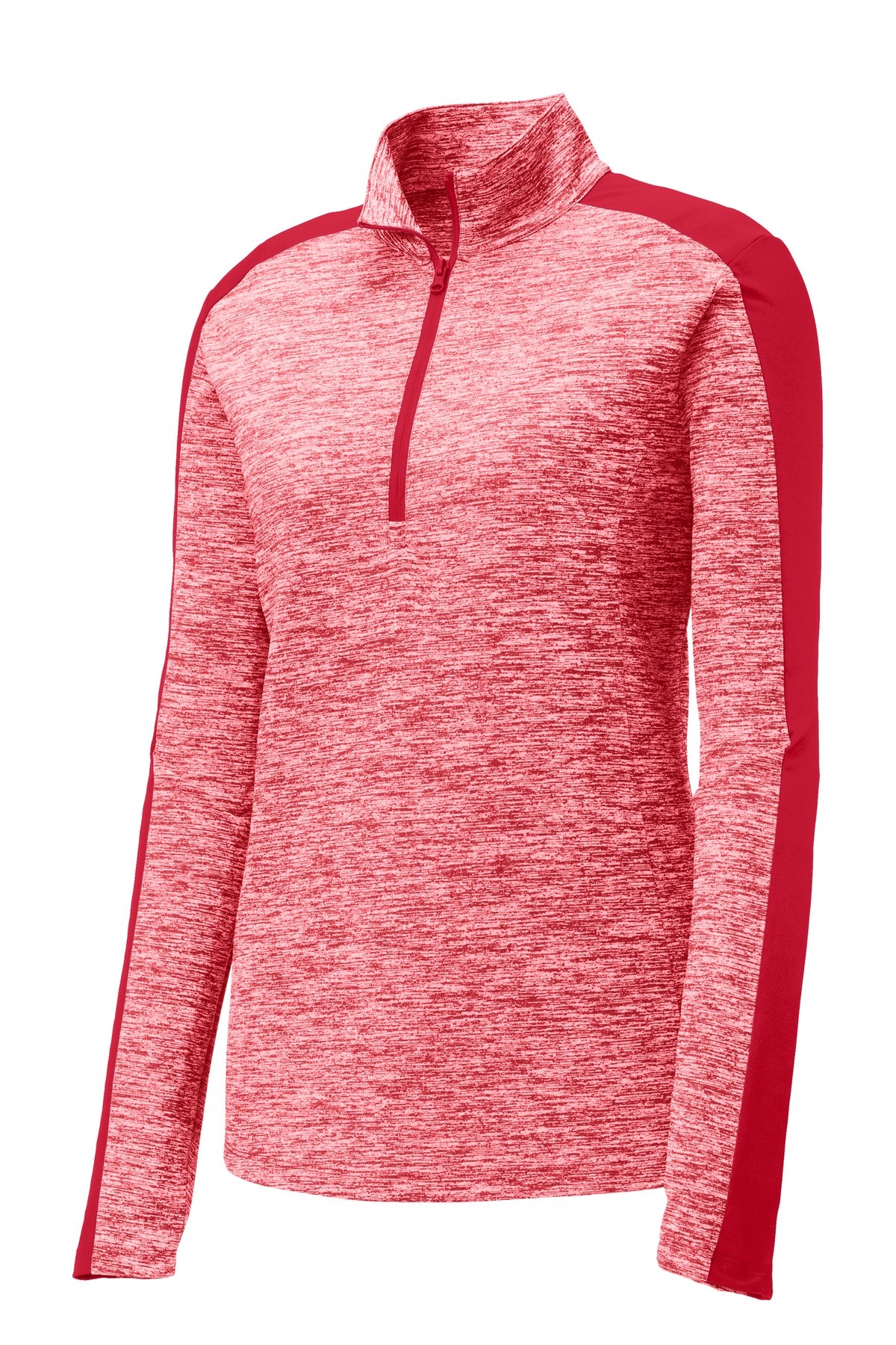 Sport-Tek® Women's PosiCharge® Electric Heather Colorblock 1/4-Zip Pullover