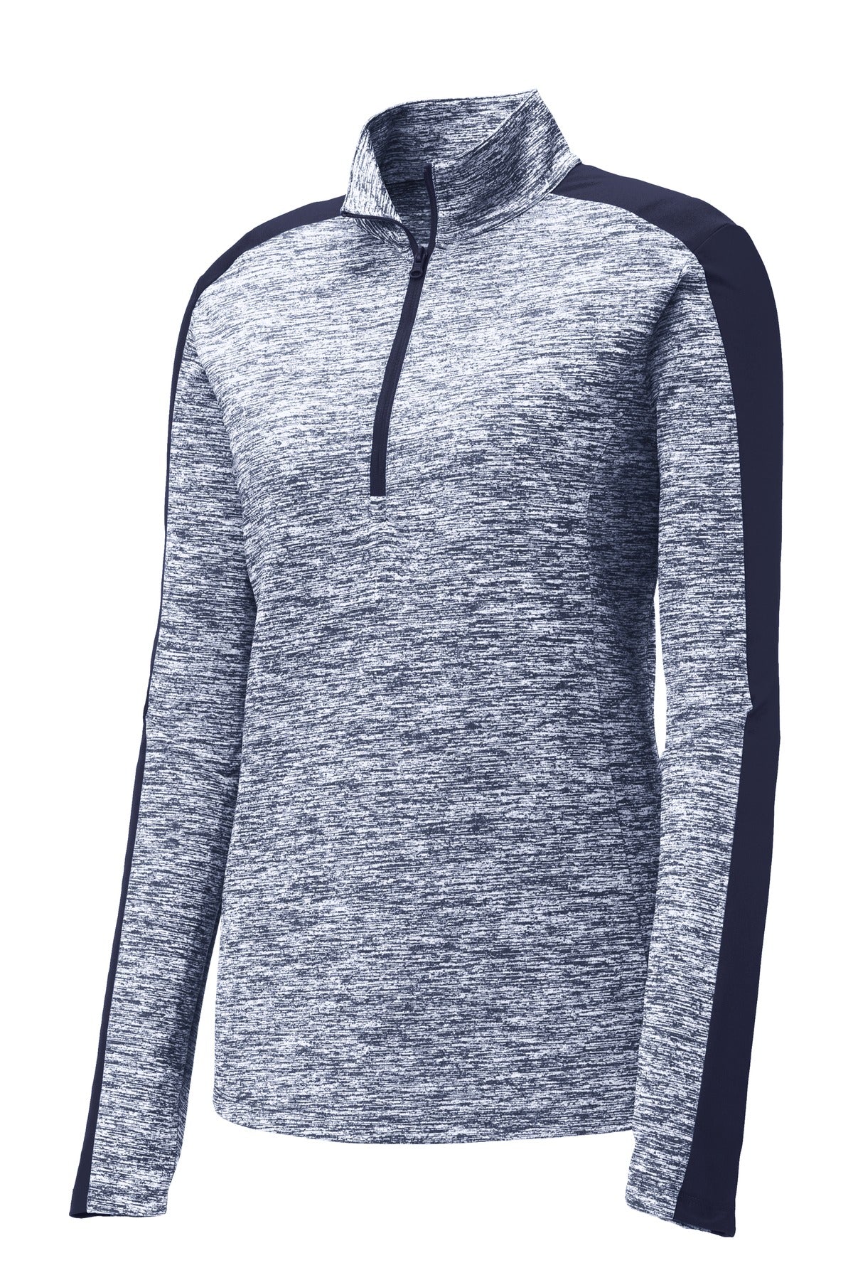 Sport-Tek® Women's PosiCharge® Electric Heather Colorblock 1/4-Zip Pullover