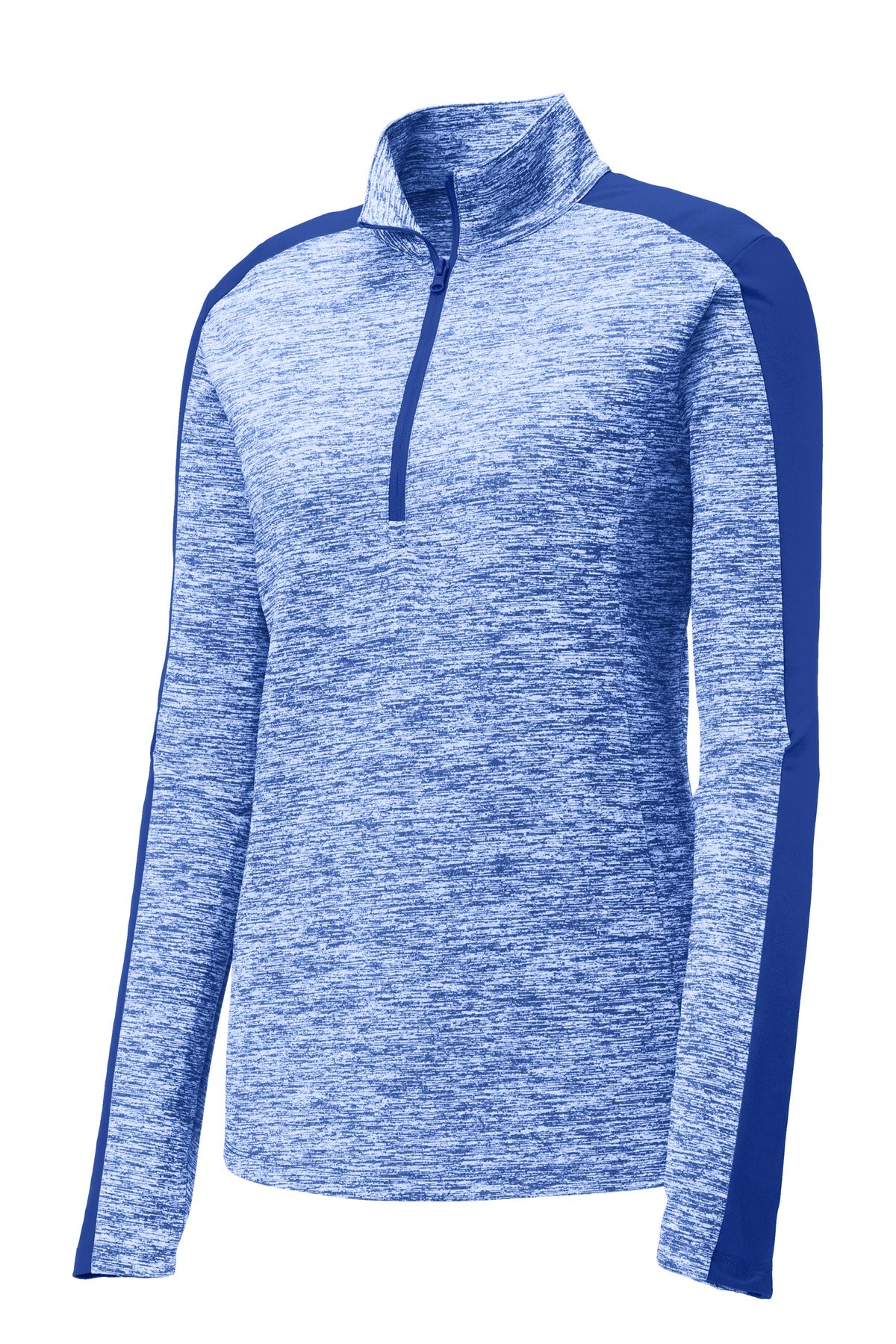 Sport-Tek® Women's PosiCharge® Electric Heather Colorblock 1/4-Zip Pullover