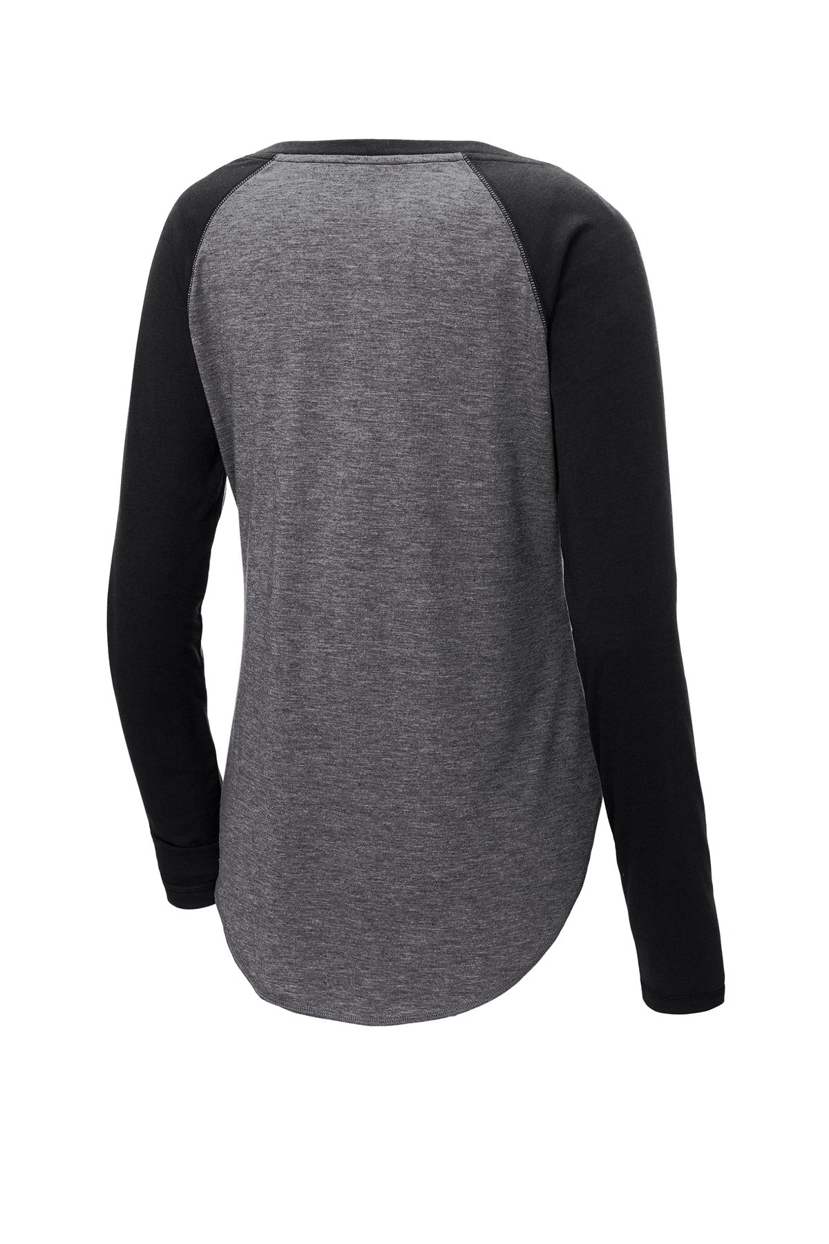 Sport-Tek® Women's PosiCharge® Long Sleeve Tri-Blend Wicking Scoop Neck Raglan Tee