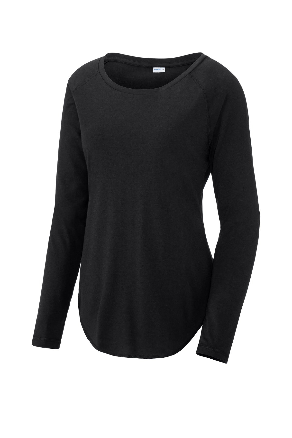 Sport-Tek® Women's PosiCharge® Long Sleeve Tri-Blend Wicking Scoop Neck Raglan Tee