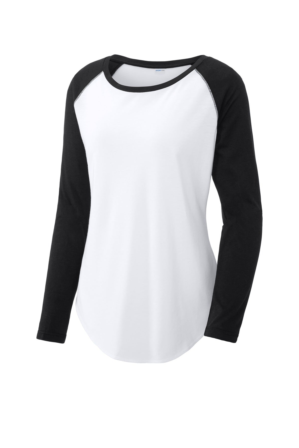 Sport-Tek® Women's PosiCharge® Long Sleeve Tri-Blend Wicking Scoop Neck Raglan Tee