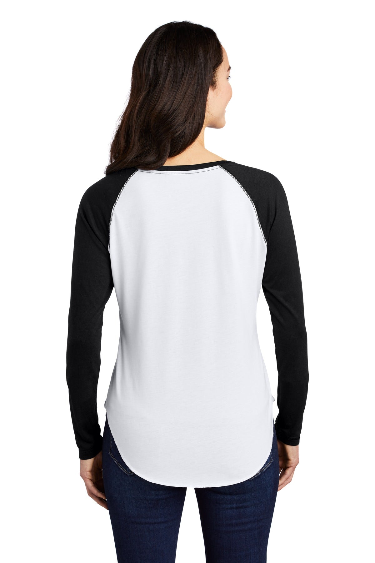Sport-Tek® Women's PosiCharge® Long Sleeve Tri-Blend Wicking Scoop Neck Raglan Tee