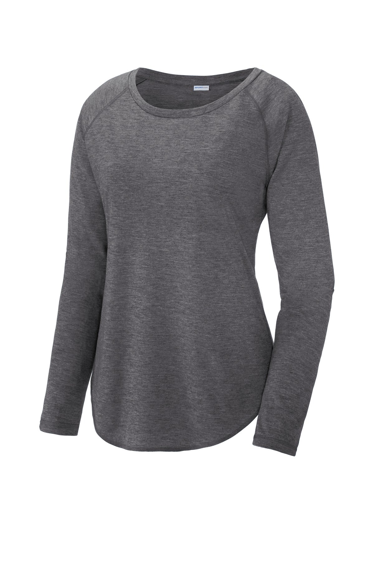 Sport-Tek® Women's PosiCharge® Long Sleeve Tri-Blend Wicking Scoop Neck Raglan Tee
