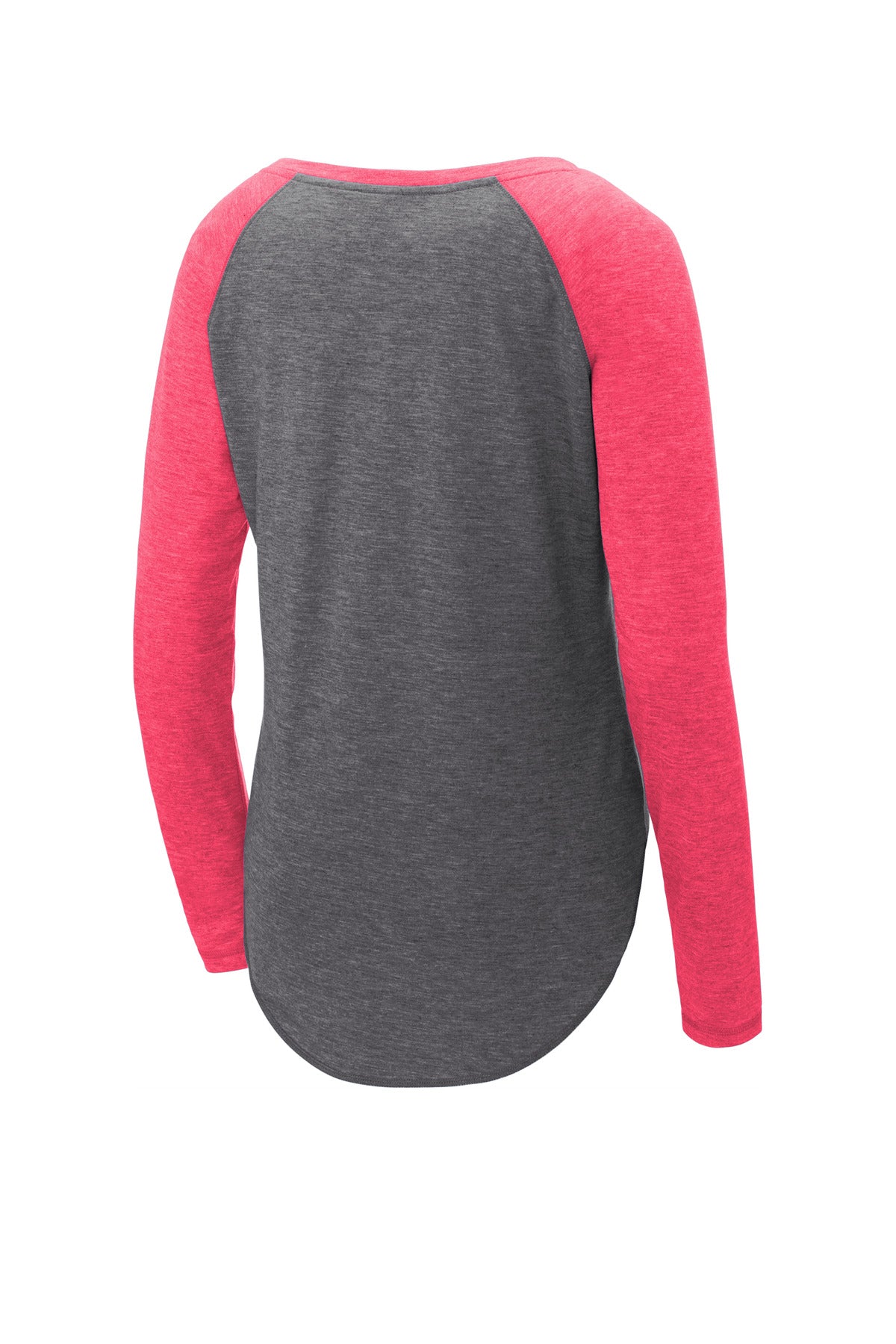Sport-Tek® Women's PosiCharge® Long Sleeve Tri-Blend Wicking Scoop Neck Raglan Tee