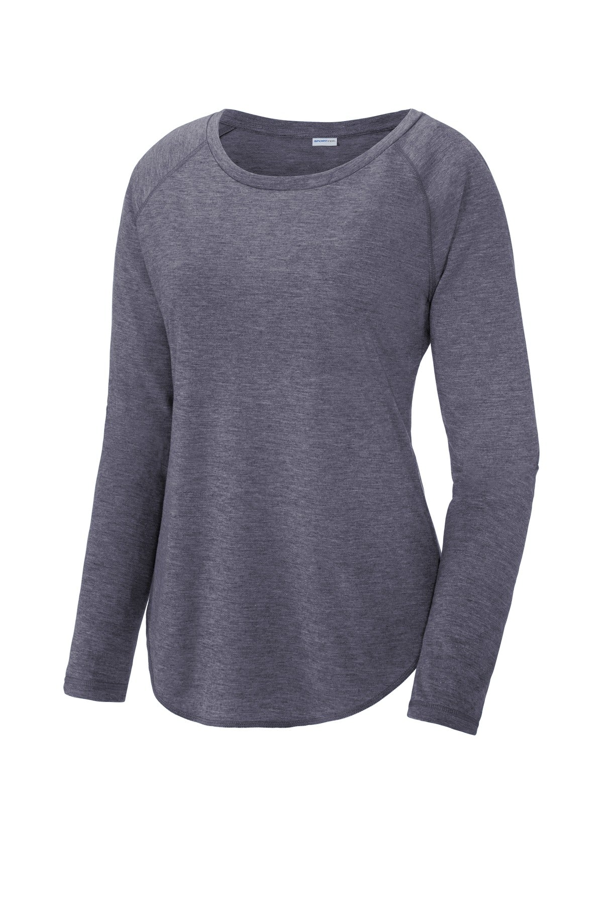 Sport-Tek® Women's PosiCharge® Long Sleeve Tri-Blend Wicking Scoop Neck Raglan Tee