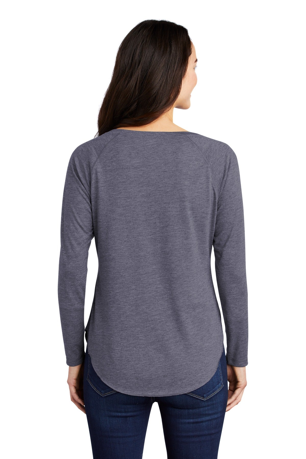 Sport-Tek® Women's PosiCharge® Long Sleeve Tri-Blend Wicking Scoop Neck Raglan Tee