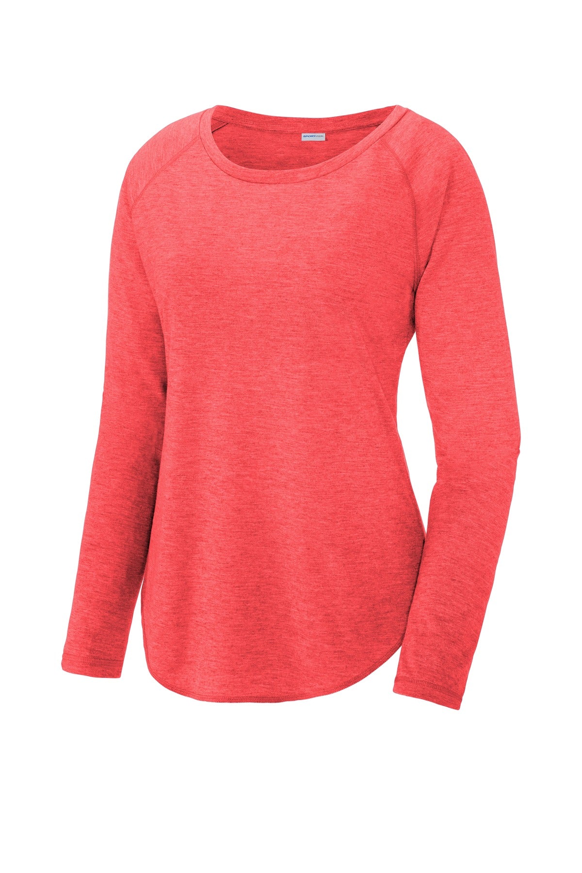 Sport-Tek® Women's PosiCharge® Long Sleeve Tri-Blend Wicking Scoop Neck Raglan Tee