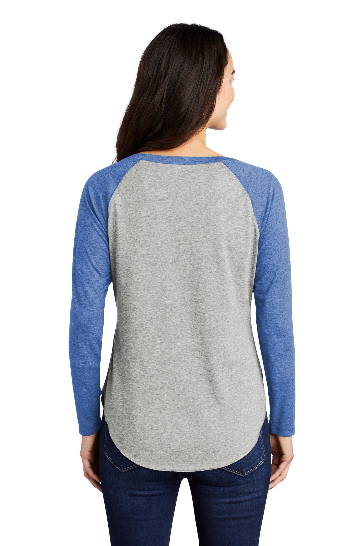 Sport-Tek® Women's PosiCharge® Long Sleeve Tri-Blend Wicking Scoop Neck Raglan Tee