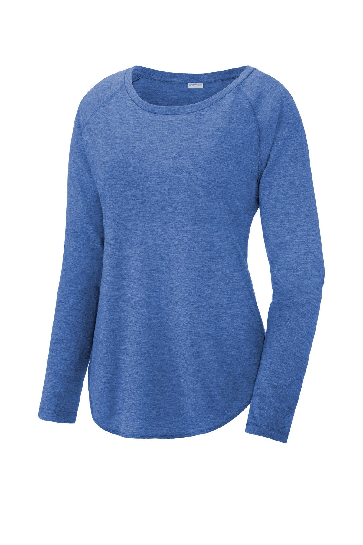 Sport-Tek® Women's PosiCharge® Long Sleeve Tri-Blend Wicking Scoop Neck Raglan Tee