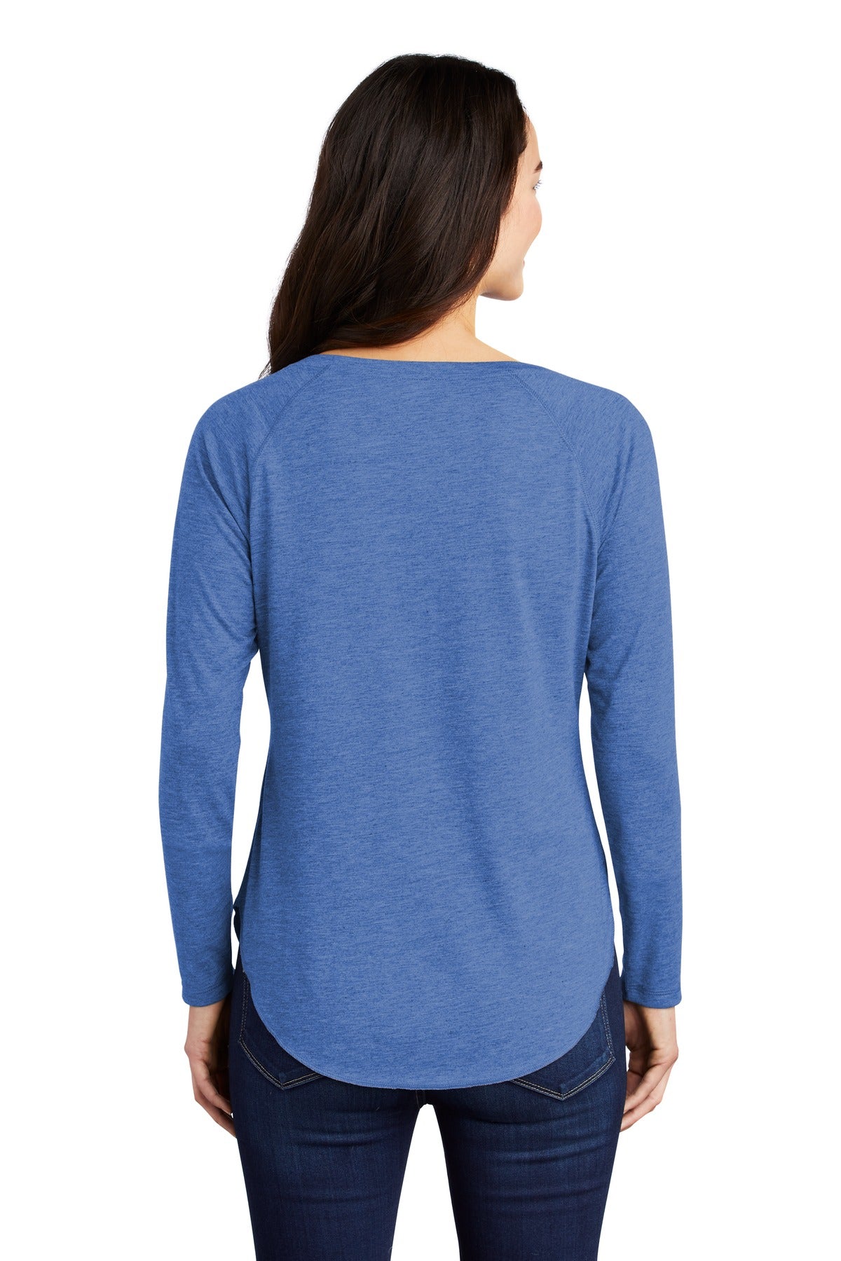 Sport-Tek® Women's PosiCharge® Long Sleeve Tri-Blend Wicking Scoop Neck Raglan Tee