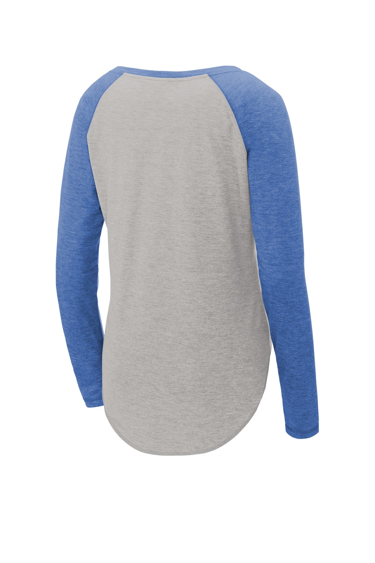 Sport-Tek® Women's PosiCharge® Long Sleeve Tri-Blend Wicking Scoop Neck Raglan Tee
