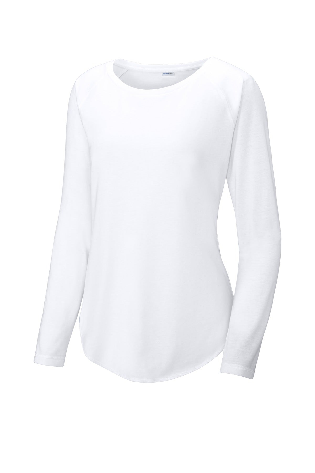 Sport-Tek® Women's PosiCharge® Long Sleeve Tri-Blend Wicking Scoop Neck Raglan Tee