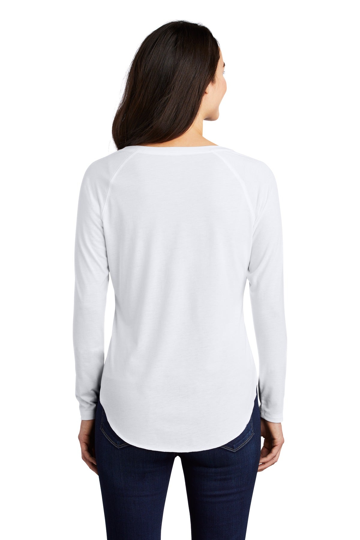 Sport-Tek® Women's PosiCharge® Long Sleeve Tri-Blend Wicking Scoop Neck Raglan Tee