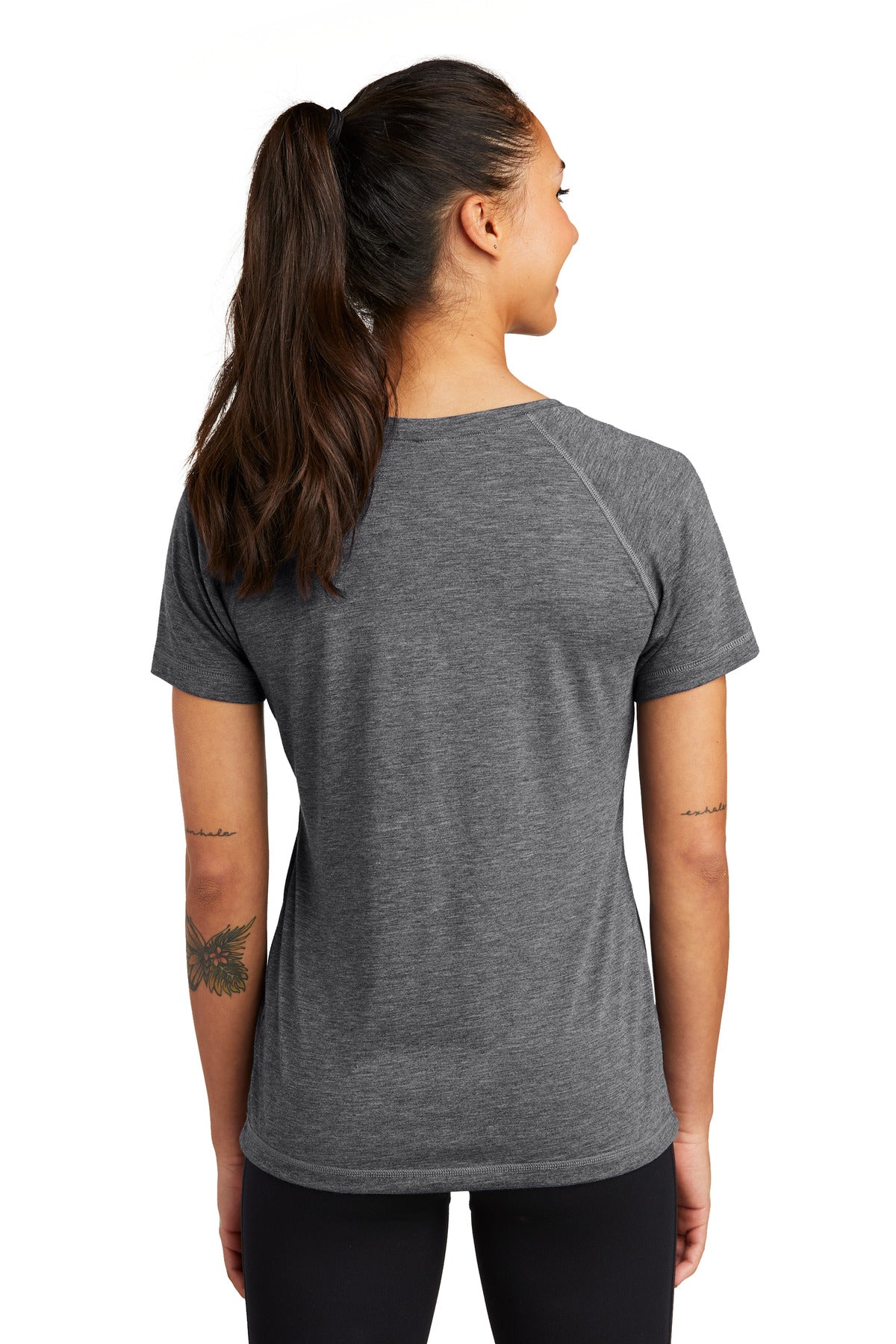 Sport-Tek® Women's PosiCharge® Tri-Blend Wicking Scoop Neck Raglan Tee