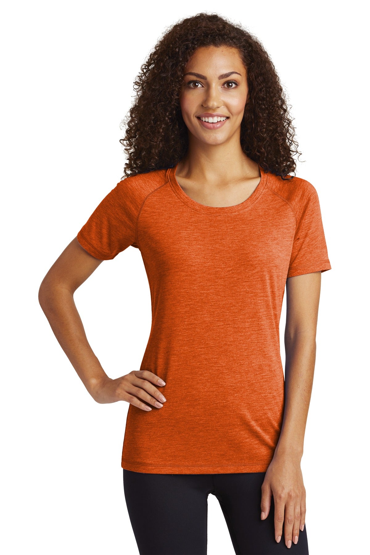 Sport-Tek® Women's PosiCharge® Tri-Blend Wicking Scoop Neck Raglan Tee
