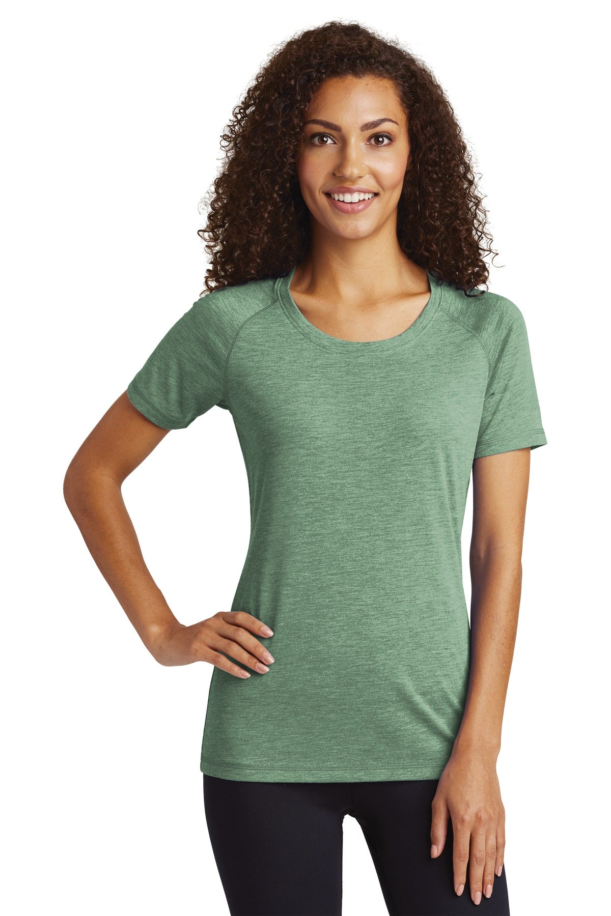 Sport-Tek® Women's PosiCharge® Tri-Blend Wicking Scoop Neck Raglan Tee