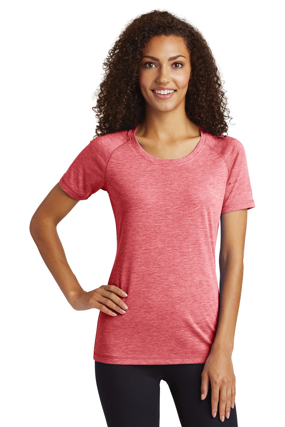 Sport-Tek® Women's PosiCharge® Tri-Blend Wicking Scoop Neck Raglan Tee