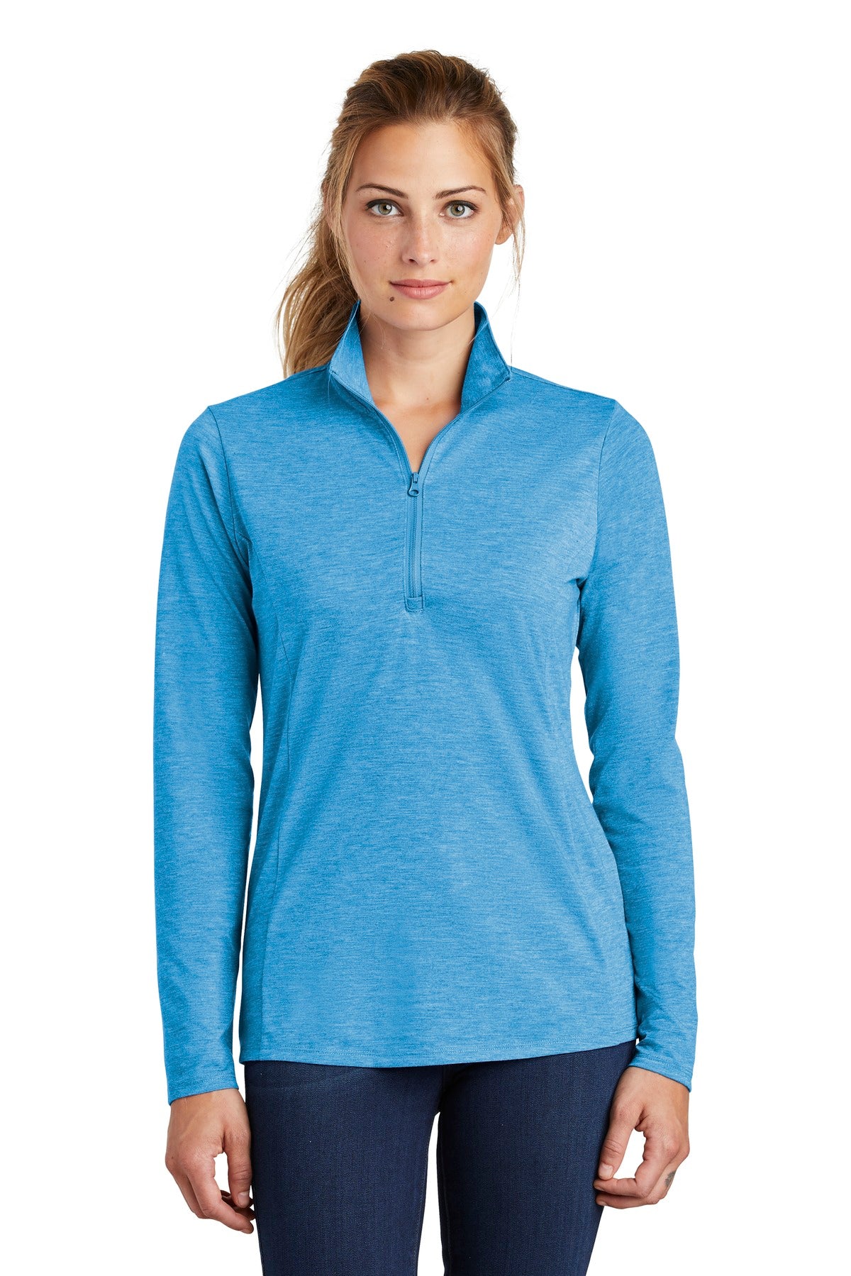 Sport-Tek® Women's PosiCharge® Tri-Blend Wicking 1/4-Zip Pullover