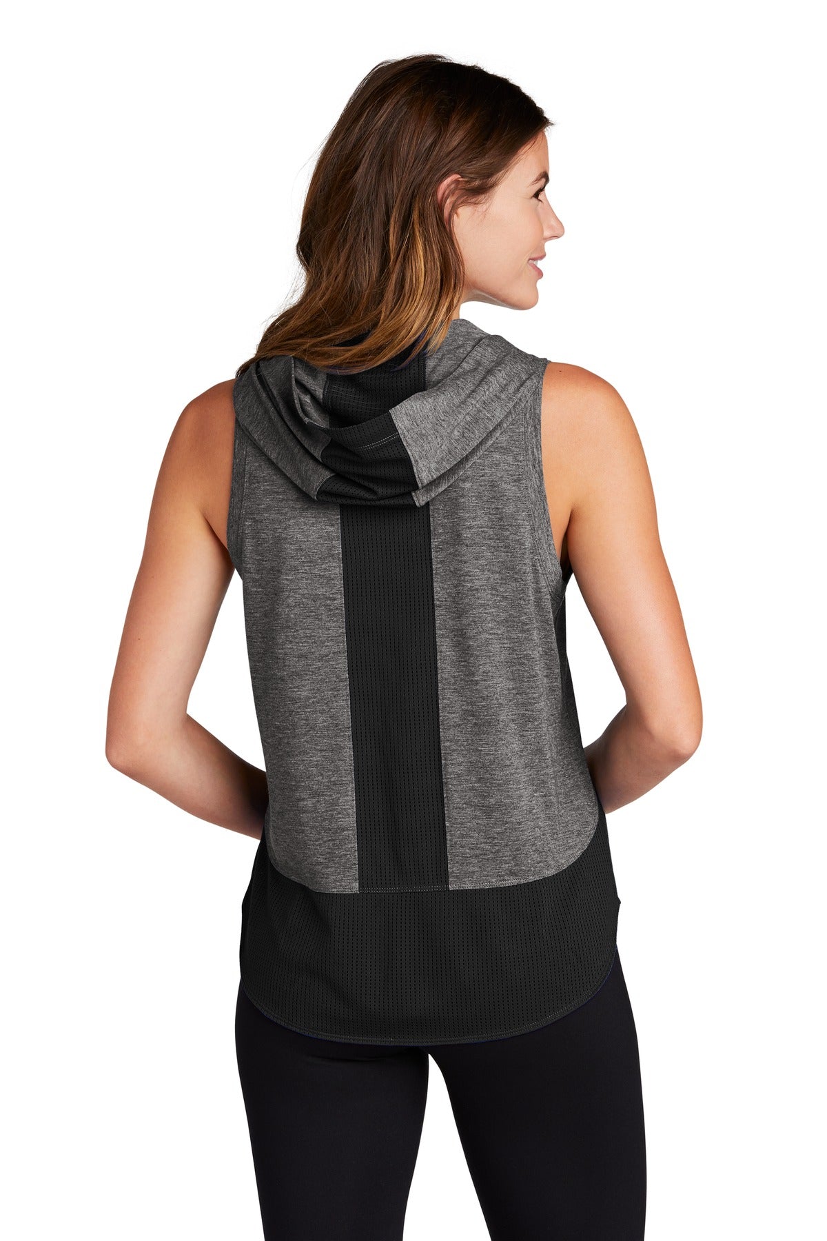 Sport-Tek® Women's PosiCharge® Tri-Blend Wicking Draft Hoodie Tank