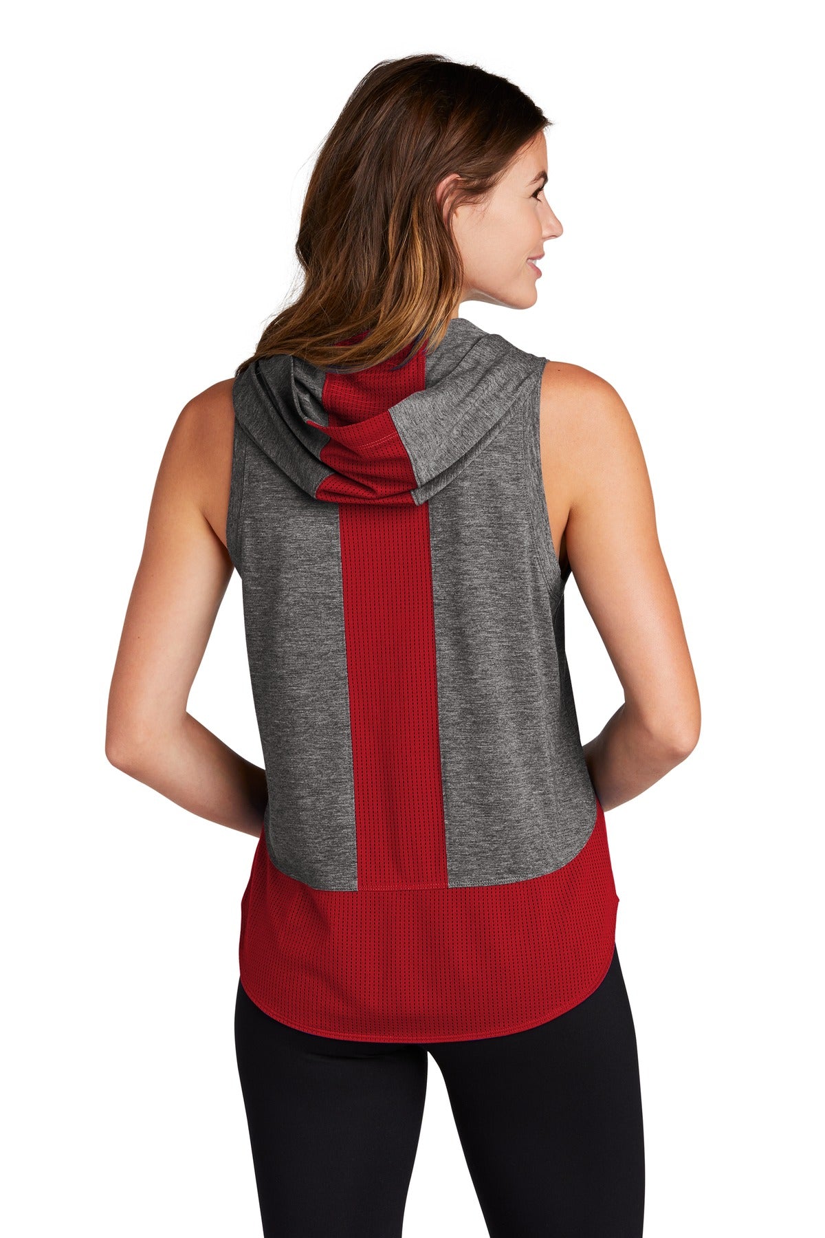 Sport-Tek® Women's PosiCharge® Tri-Blend Wicking Draft Hoodie Tank