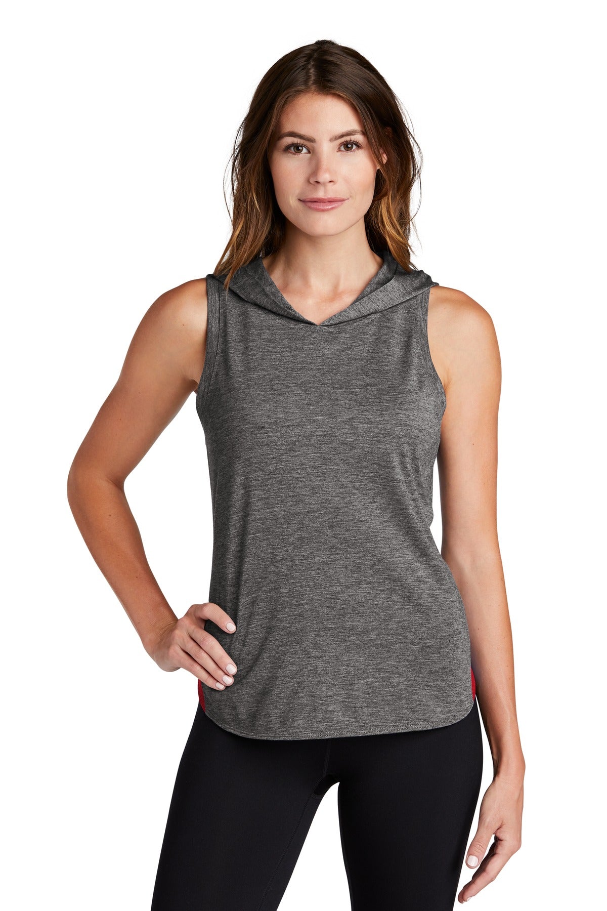 Sport-Tek® Women's PosiCharge® Tri-Blend Wicking Draft Hoodie Tank