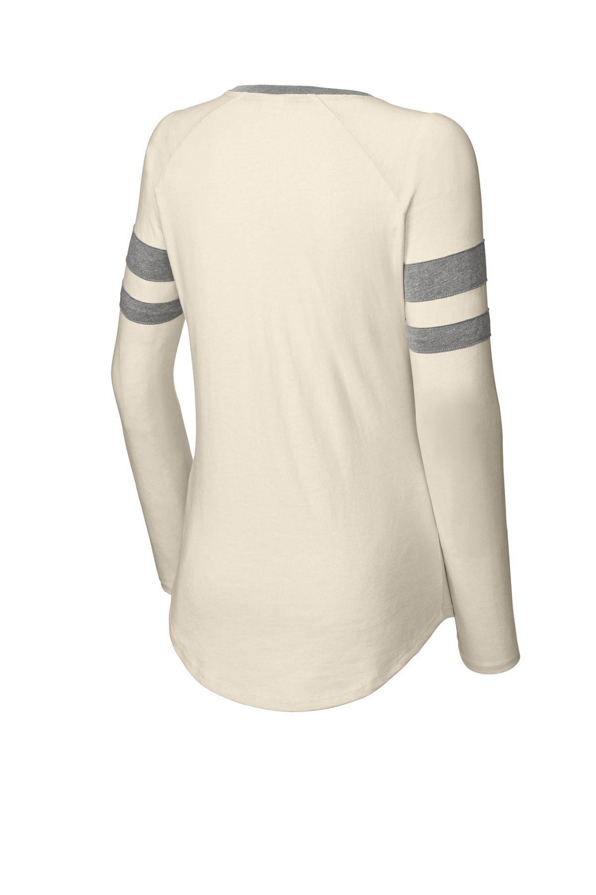 Sport-Tek® Women's Halftime Stripe Long Sleeve V-Neck Tee