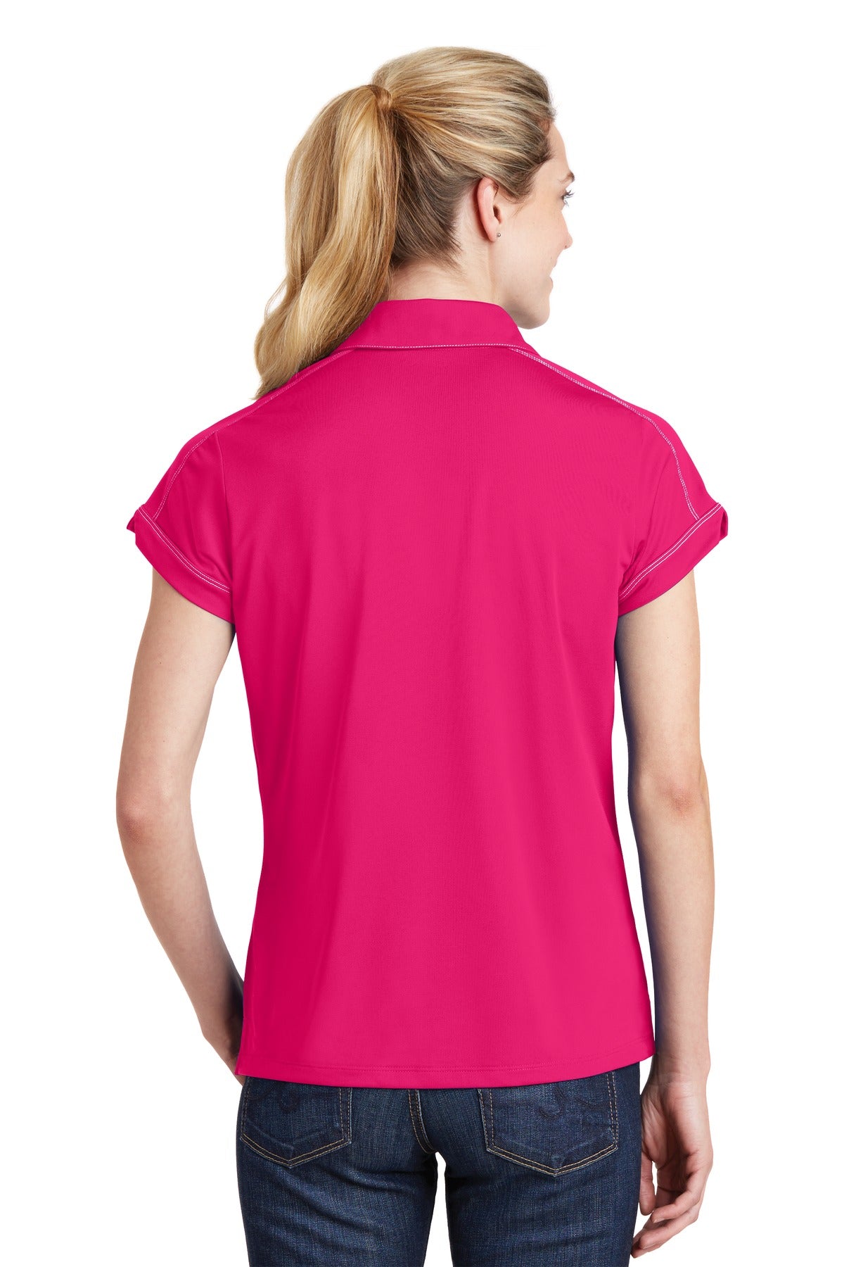 Sport-Tek® Women's Contrast Stitch Micropique Sport-Wick® Polo