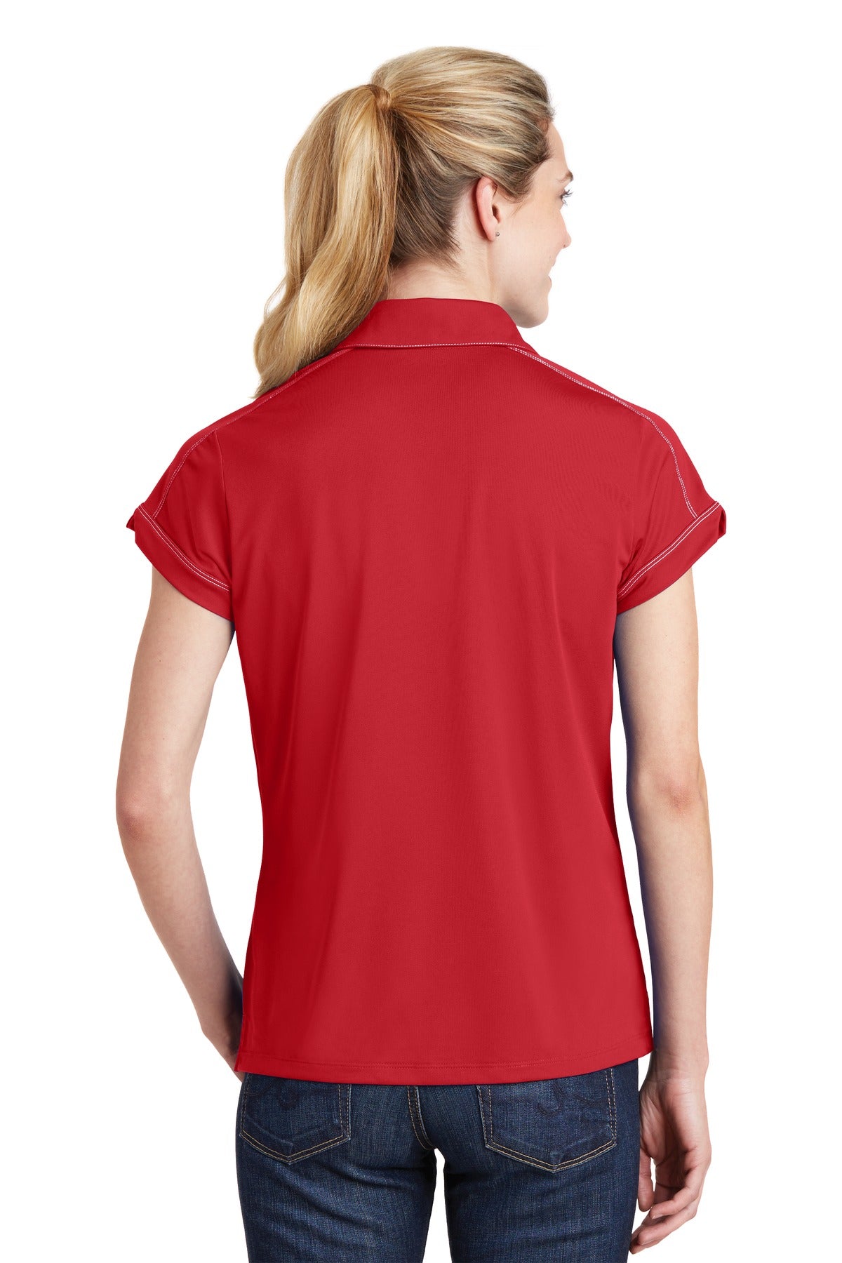 Sport-Tek® Women's Contrast Stitch Micropique Sport-Wick® Polo