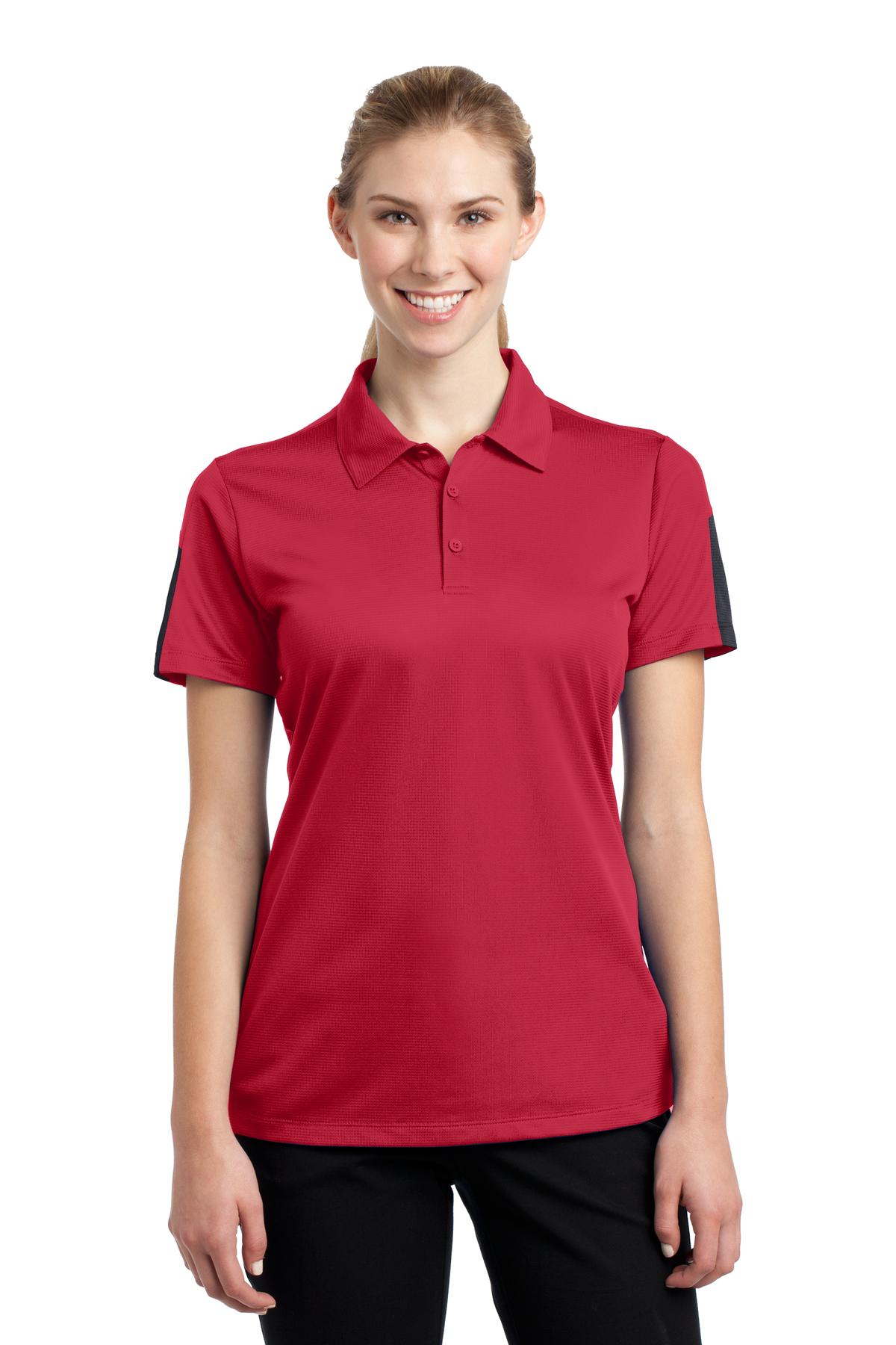 Sport-Tek® Women's PosiCharge® Active Textured Colorblock Polo