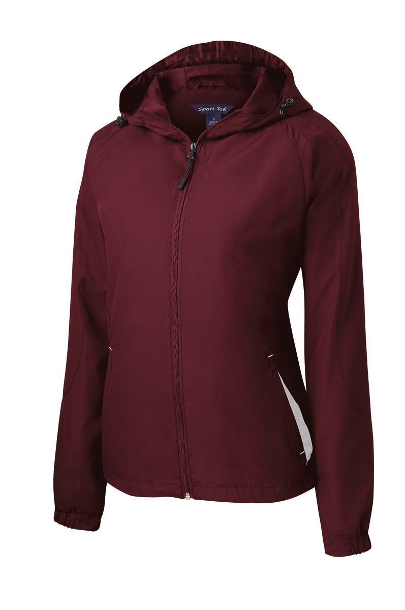 Sport-Tek® Women's Colorblock Hooded Raglan Jacket