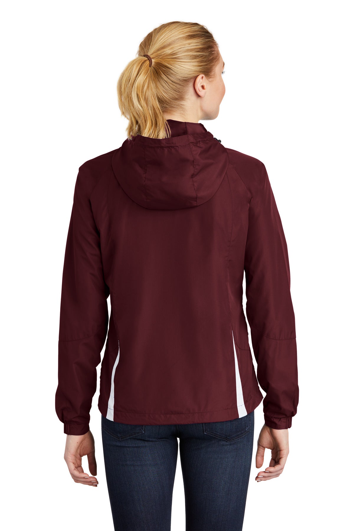 Sport-Tek® Women's Colorblock Hooded Raglan Jacket