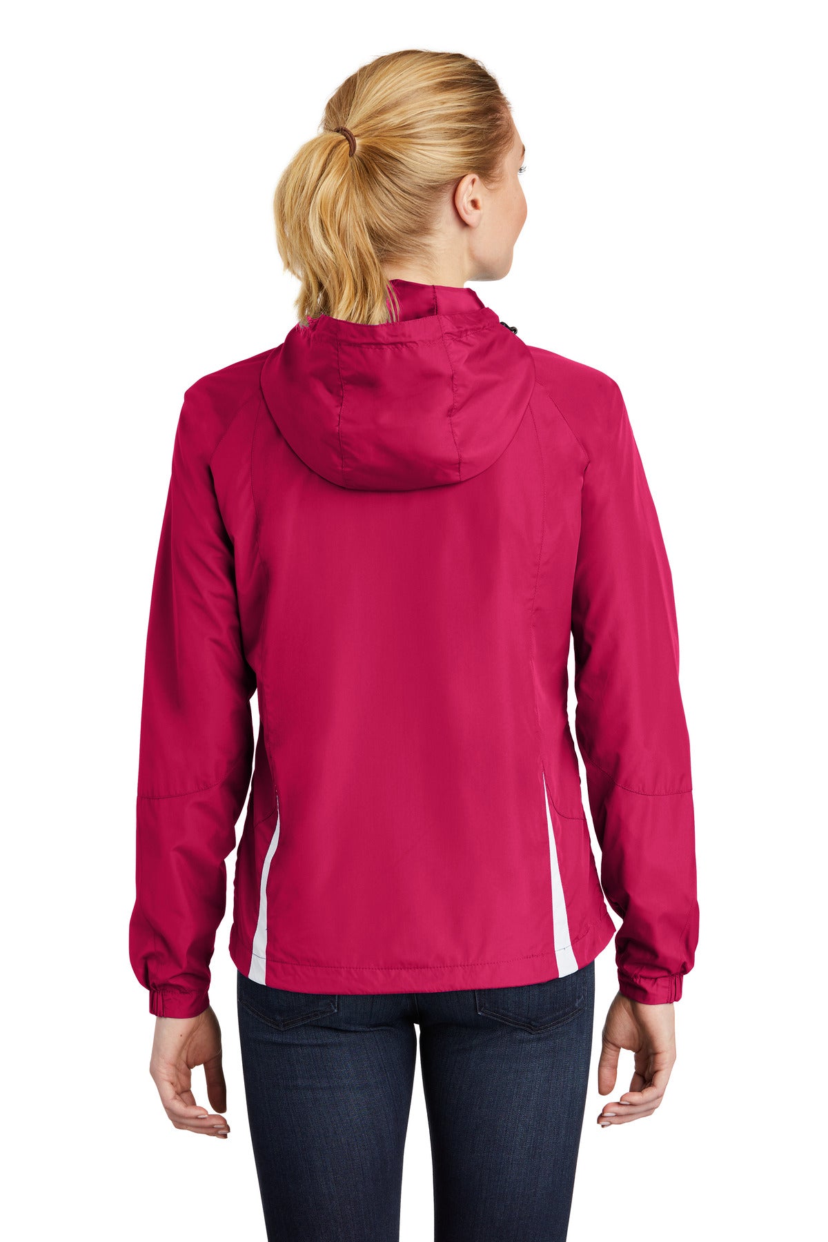 Sport-Tek® Women's Colorblock Hooded Raglan Jacket