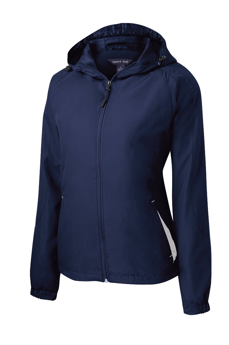 Sport-Tek® Women's Colorblock Hooded Raglan Jacket