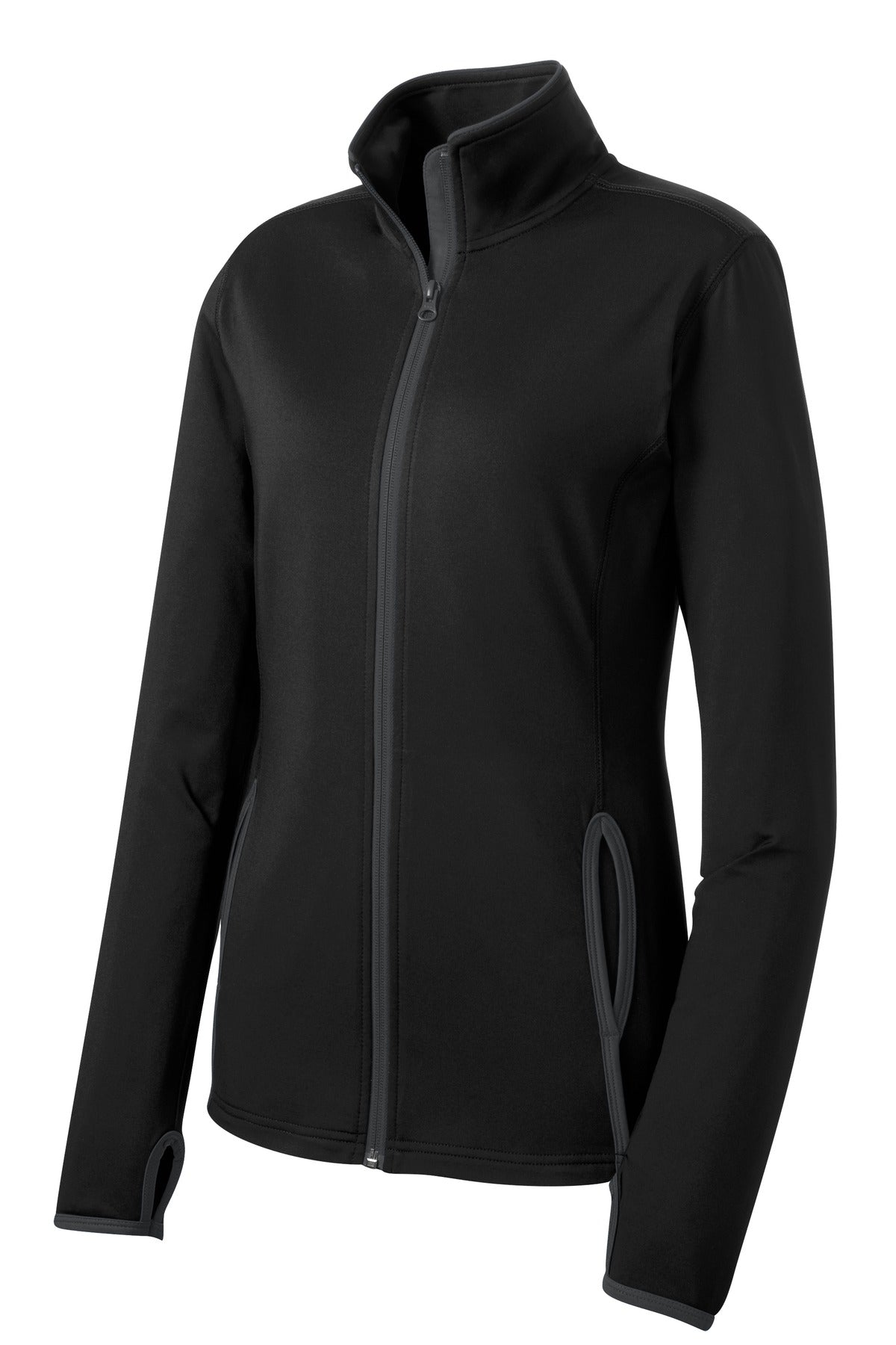 Sport-Tek® Women's Sport-Wick® Stretch Contrast Full-Zip Jacket