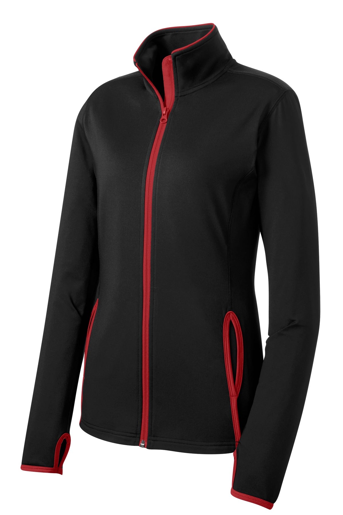 Sport-Tek® Women's Sport-Wick® Stretch Contrast Full-Zip Jacket