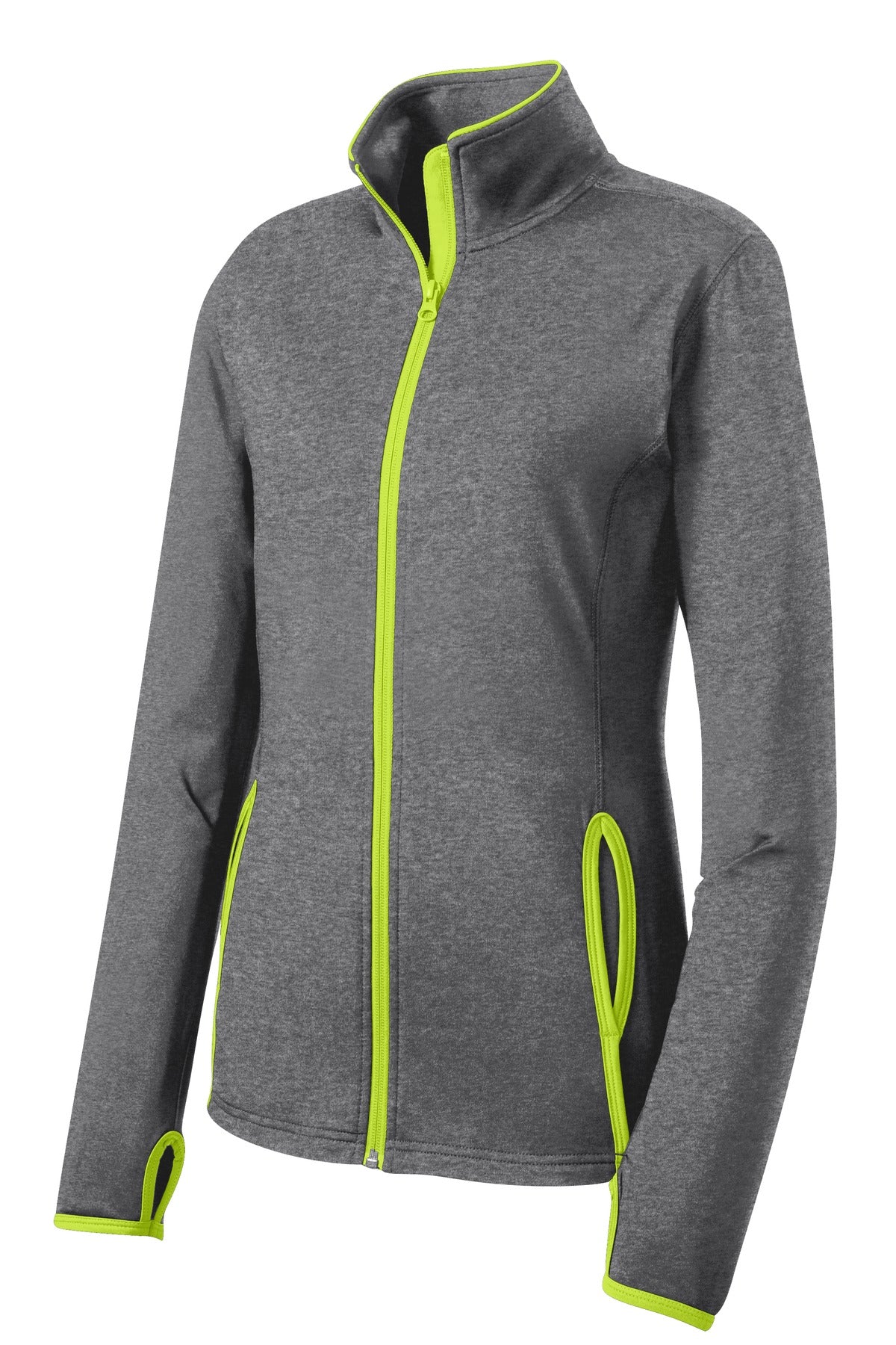 Sport-Tek® Women's Sport-Wick® Stretch Contrast Full-Zip Jacket