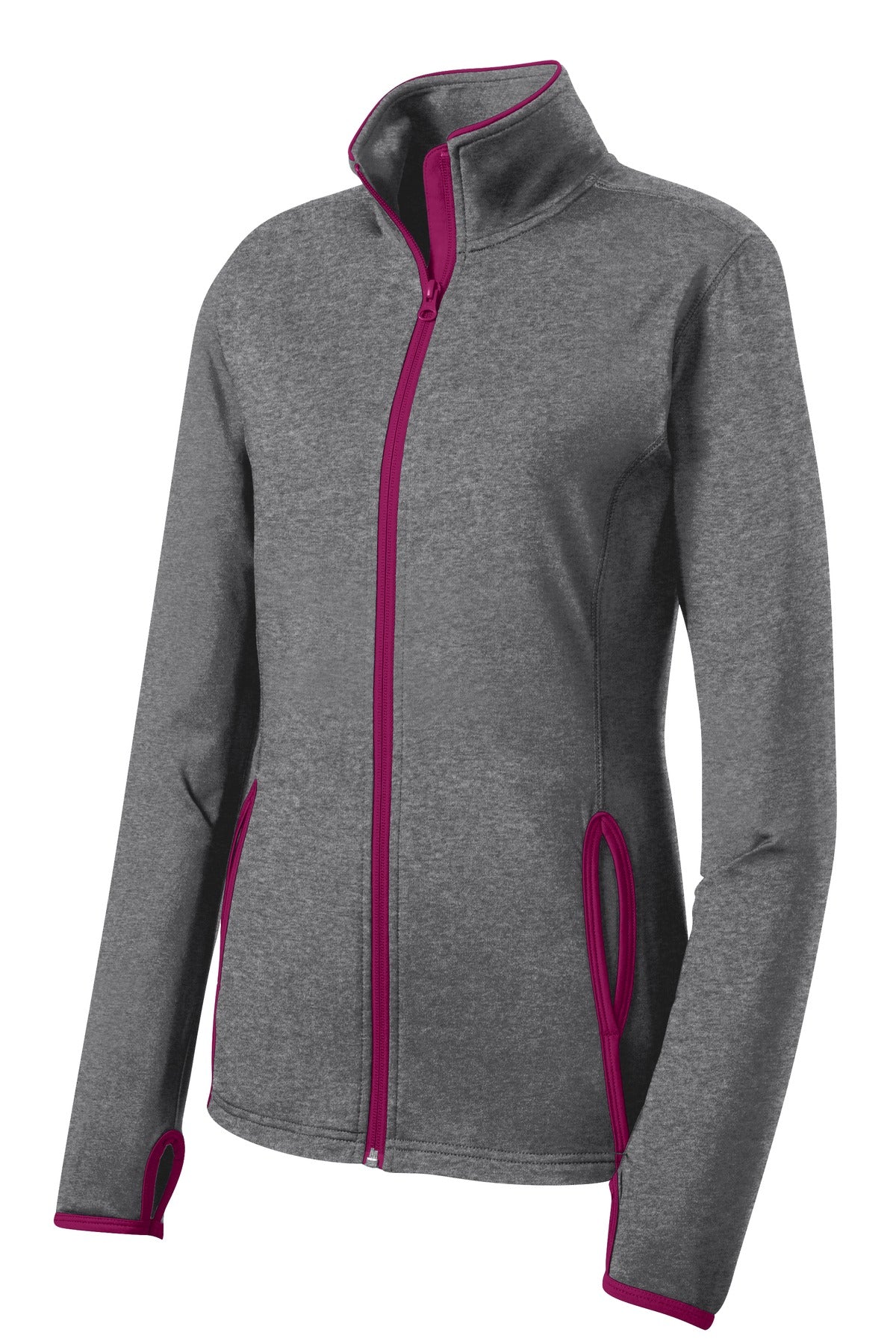 Sport-Tek® Women's Sport-Wick® Stretch Contrast Full-Zip Jacket