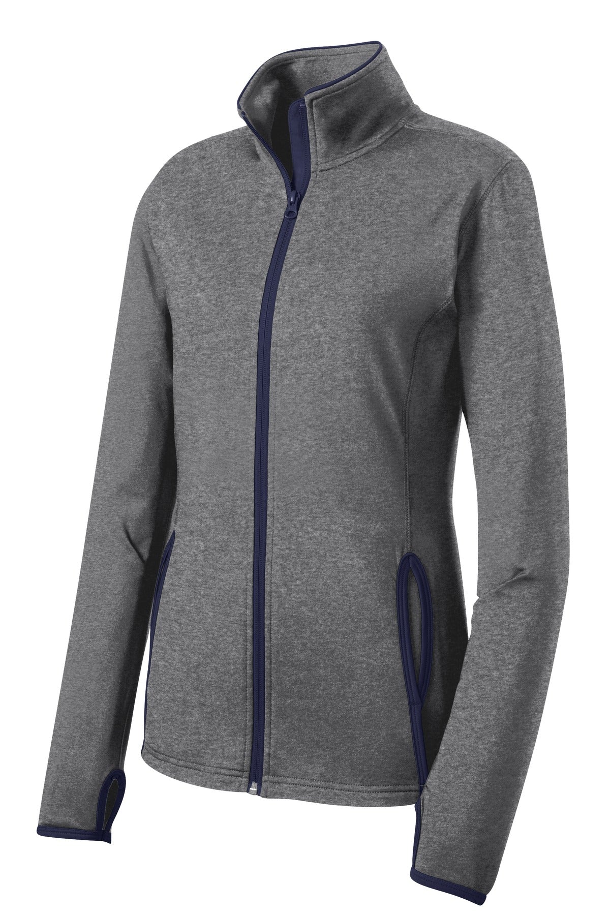 Sport-Tek® Women's Sport-Wick® Stretch Contrast Full-Zip Jacket
