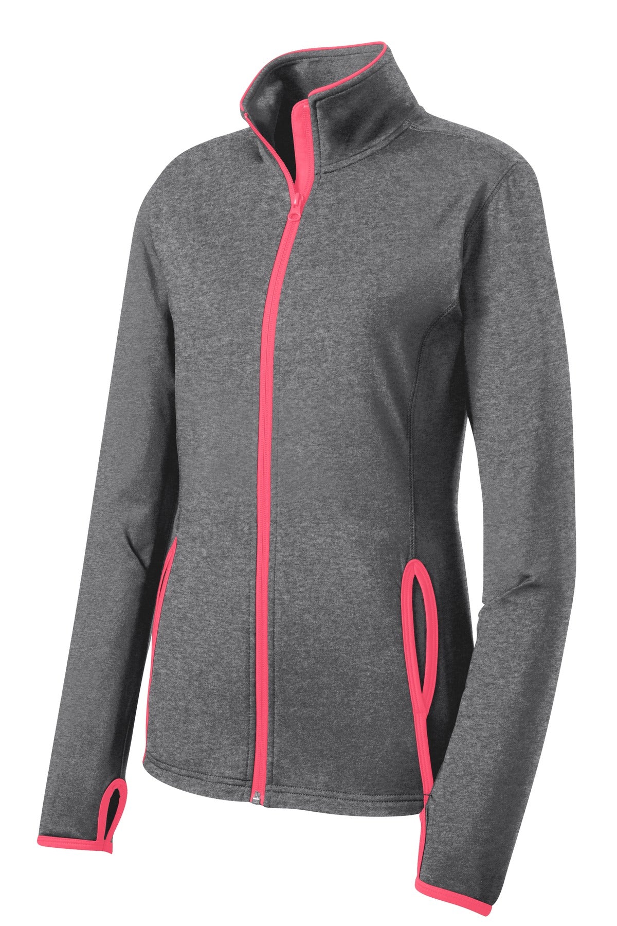 Sport-Tek® Women's Sport-Wick® Stretch Contrast Full-Zip Jacket