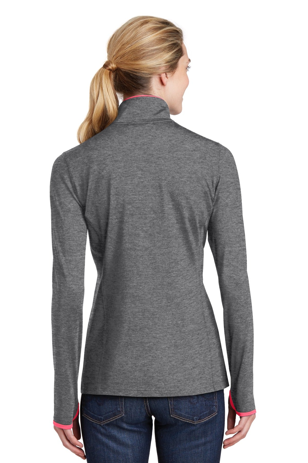 Sport-Tek® Women's Sport-Wick® Stretch Contrast Full-Zip Jacket