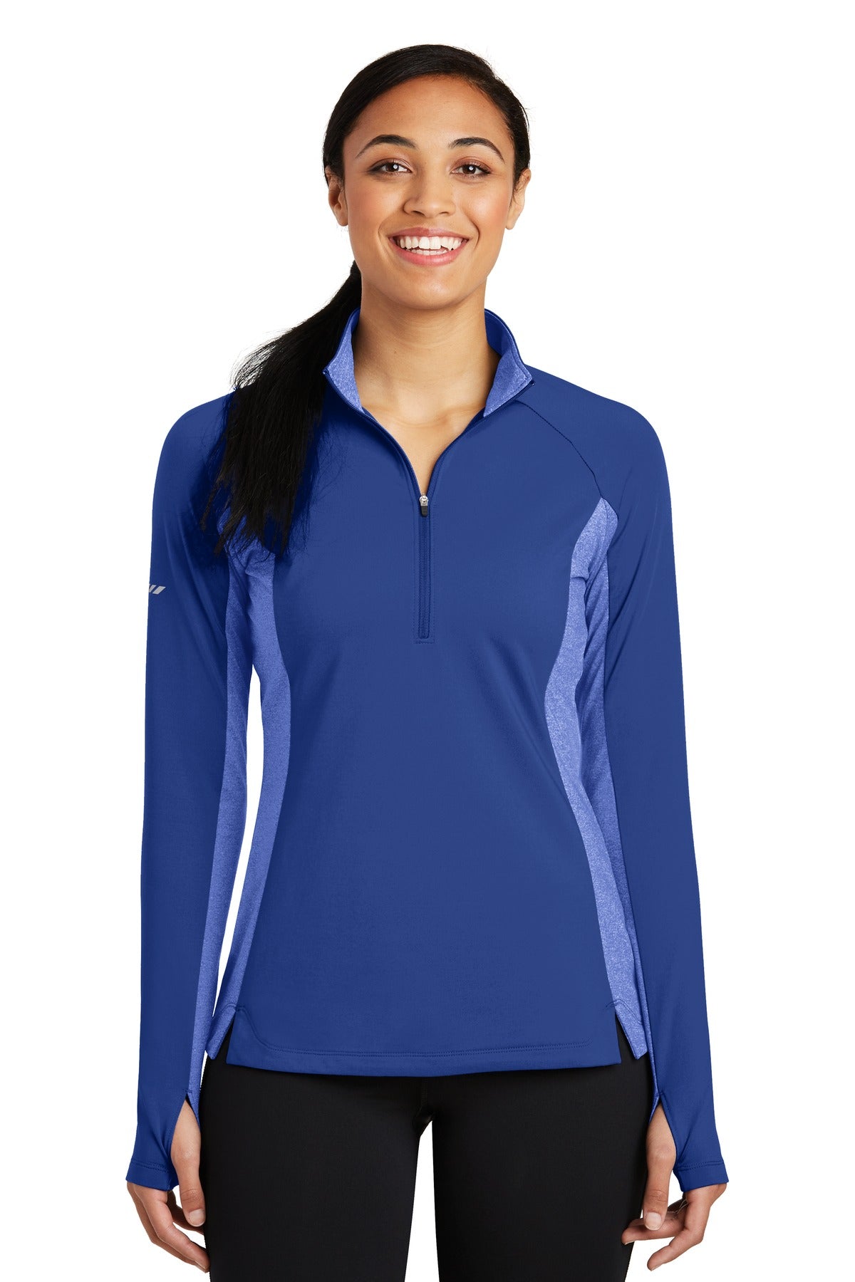 Sport-Tek® Women's Sport-Wick® Stretch Contrast 1/4-Zip Pullover