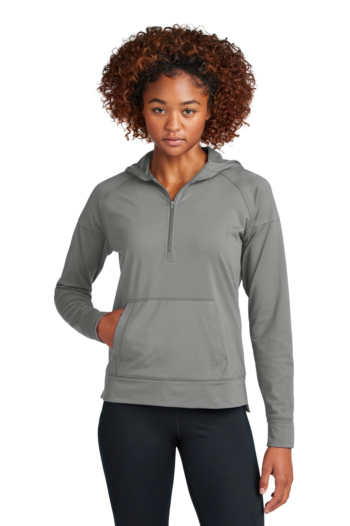 Sport-Tek® Women's Sport-Wick® Stretch 1/2-Zip Hoodie