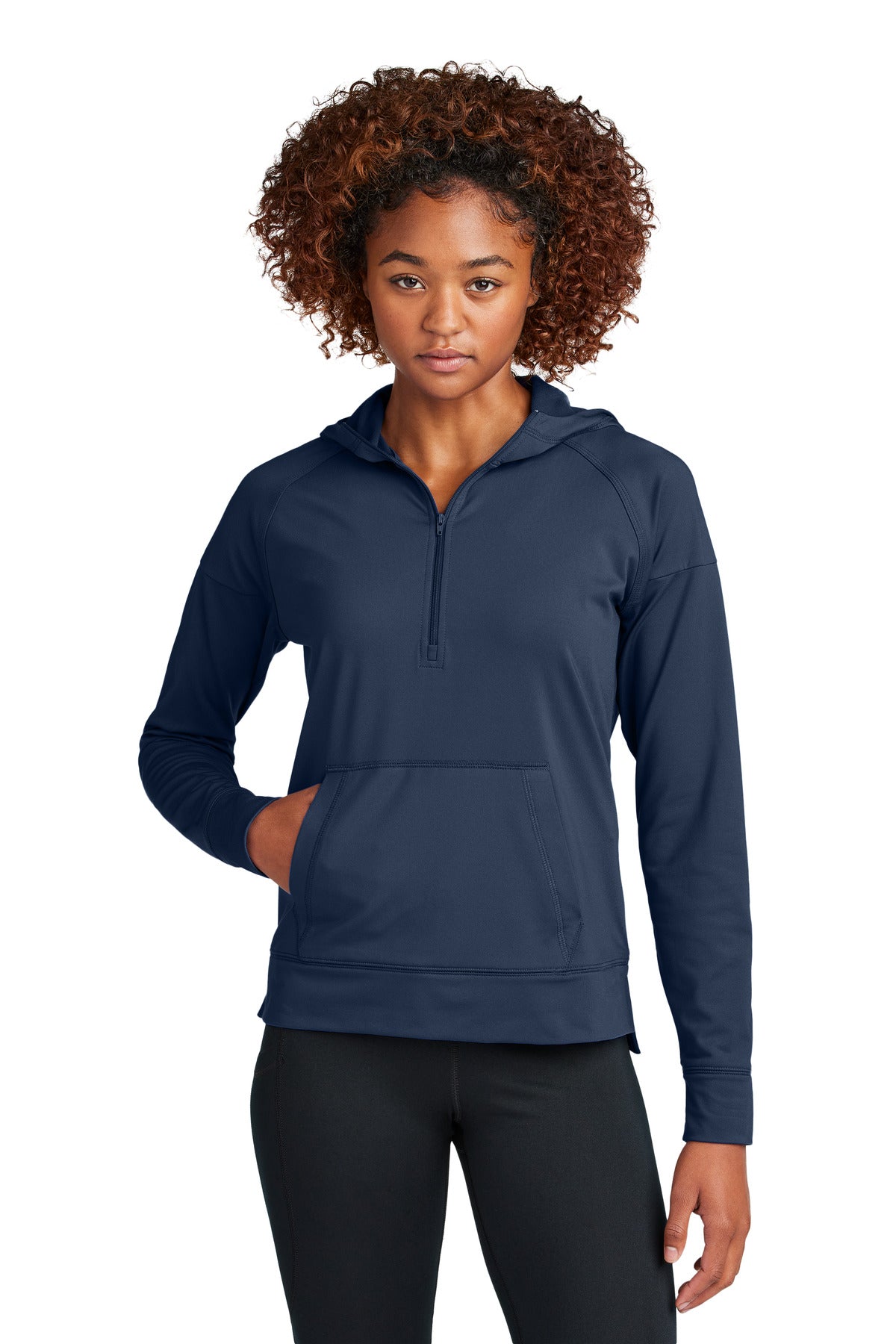 Sport-Tek® Women's Sport-Wick® Stretch 1/2-Zip Hoodie
